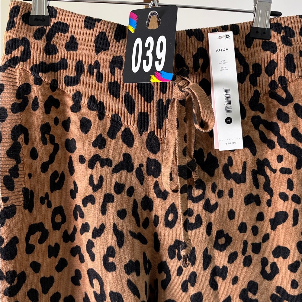 AQUA Leopard print jogger Style Pants